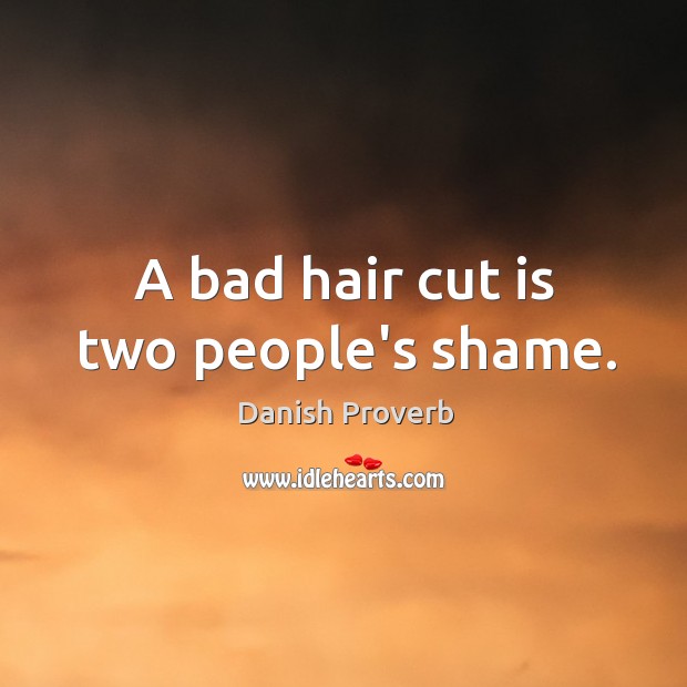 A bad hair cut is two people’s shame. Danish Proverbs Image