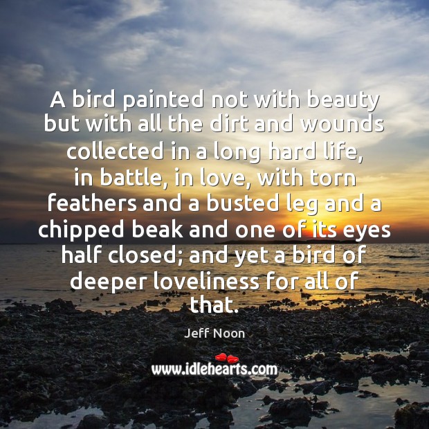 A bird painted not with beauty but with all the dirt and Image