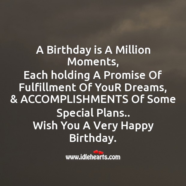 A birthday is a million moments Birthday Quotes Image