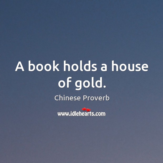 A book holds a house of gold. Image