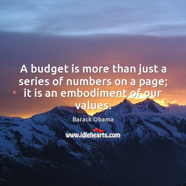 A budget is more than just a series of numbers on a Image