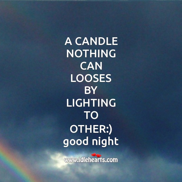 A candle nothing can Good Night Messages Image