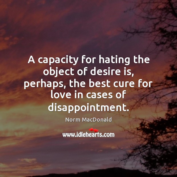 A capacity for hating the object of desire is, perhaps, the best Desire Quotes Image