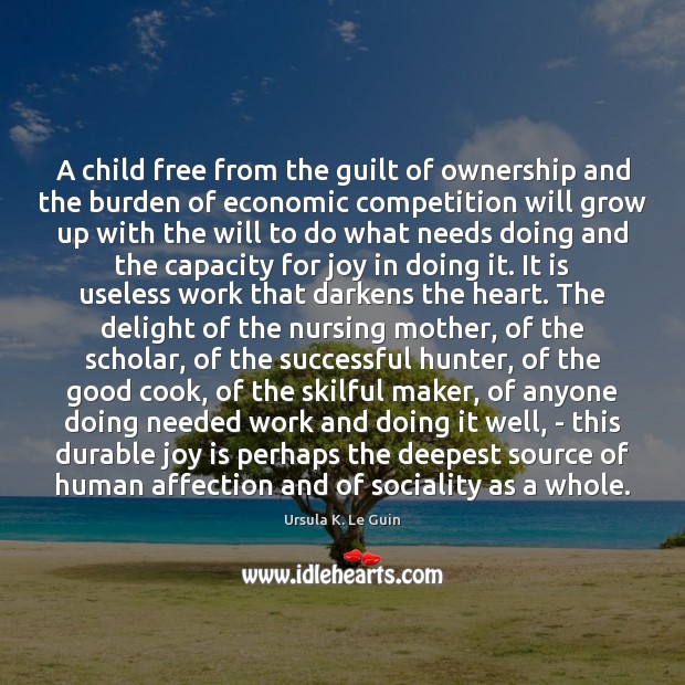 A child free from the guilt of ownership and the burden of Image