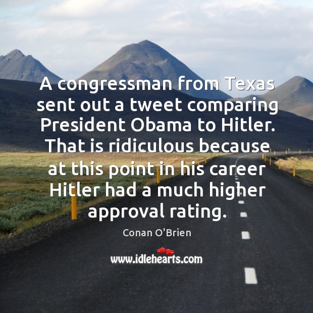 A congressman from Texas sent out a tweet comparing President Obama to Image