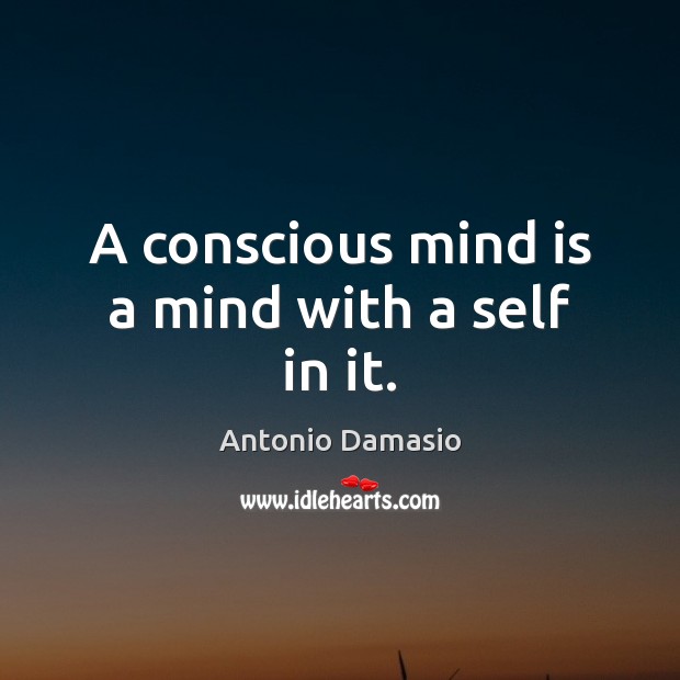 A conscious mind is a mind with a self in it. Image