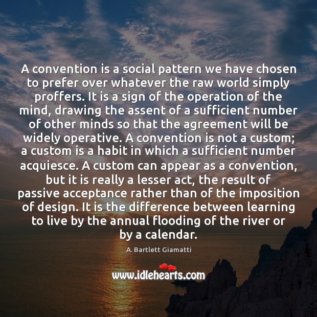 A convention is a social pattern we have chosen to prefer over Design Quotes Image