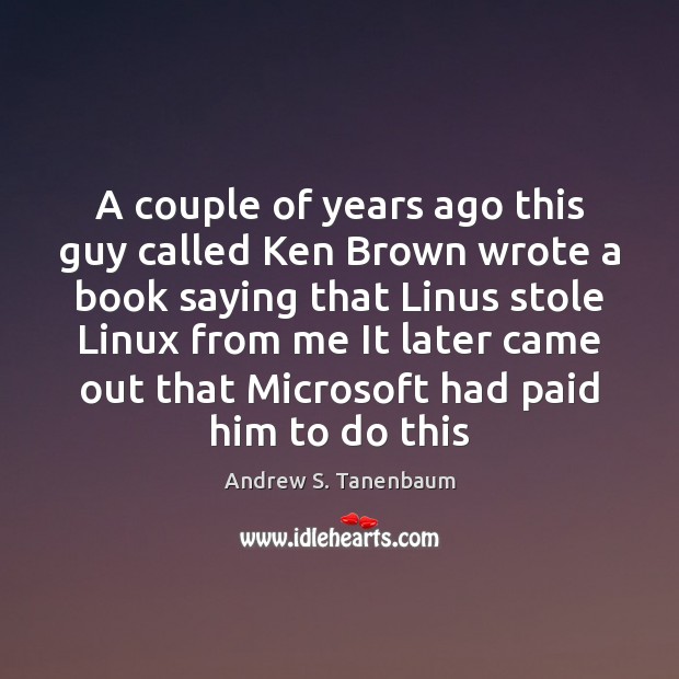 A couple of years ago this guy called Ken Brown wrote a Image