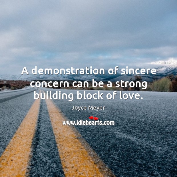 A demonstration of sincere concern can be a strong building block of love. Image