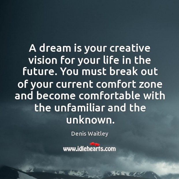 A dream is your creative vision for your life in the future. Image