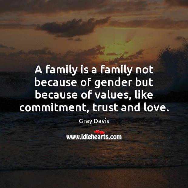 A family is a family not because of gender but because of Family Quotes Image