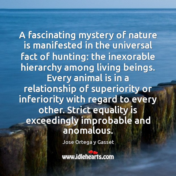 A fascinating mystery of nature is manifested in the universal fact of Equality Quotes Image