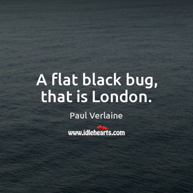 A flat black bug, that is London. Paul Verlaine Picture Quote