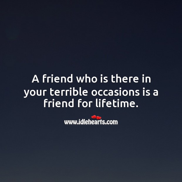 A friend for lifetime. Real Friends Quotes Image