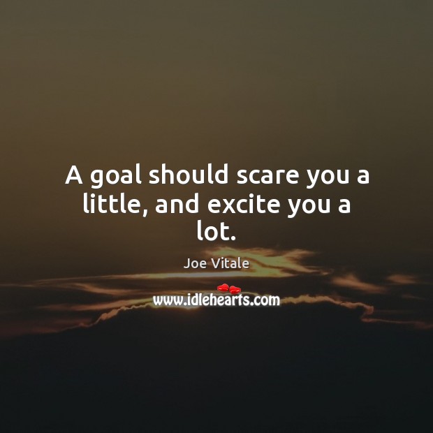 A goal should scare you a little, and excite you a lot. Image