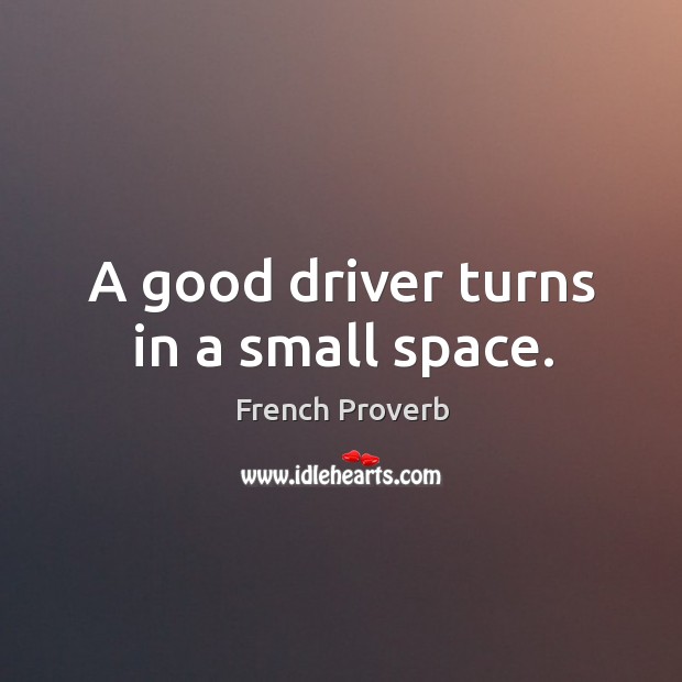 A good driver turns in a small space. Image