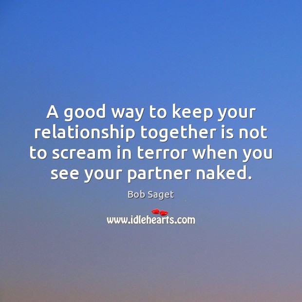 A good way to keep your relationship together is not to scream Image