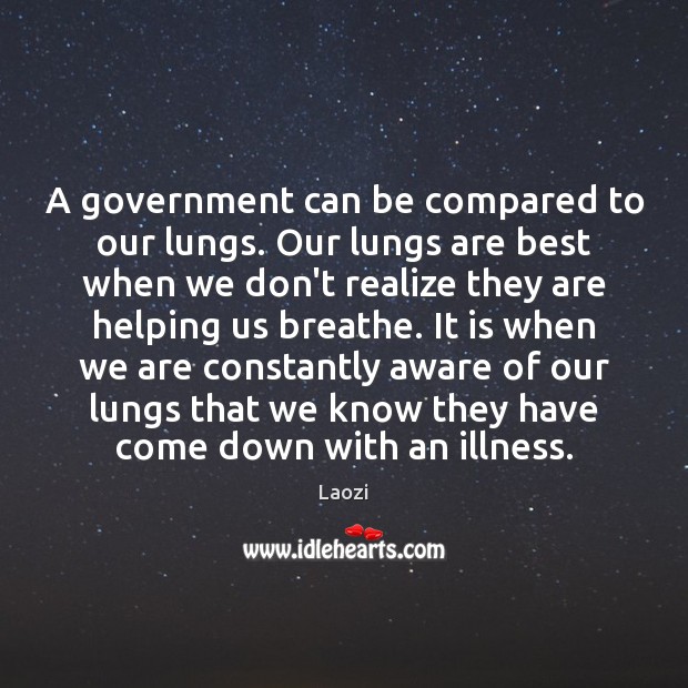 A government can be compared to our lungs. Our lungs are best Image