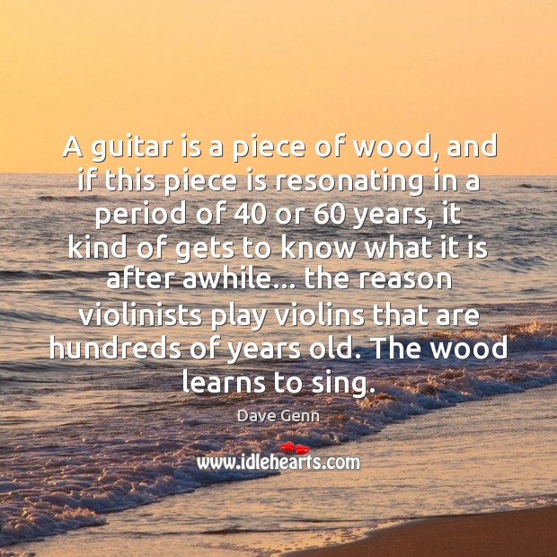 A guitar is a piece of wood, and if this piece is 