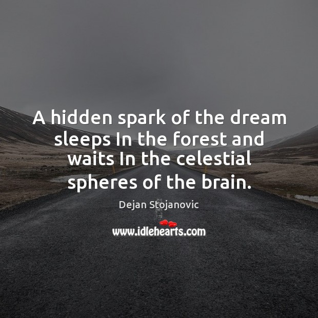 A hidden spark of the dream sleeps In the forest and waits Image