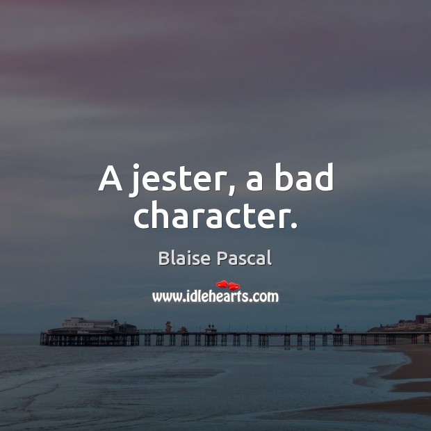 A jester, a bad character. Image