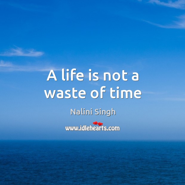 A life is not a waste of time Image