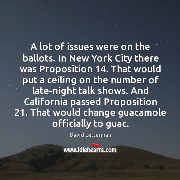 A lot of issues were on the ballots. In New York City Image