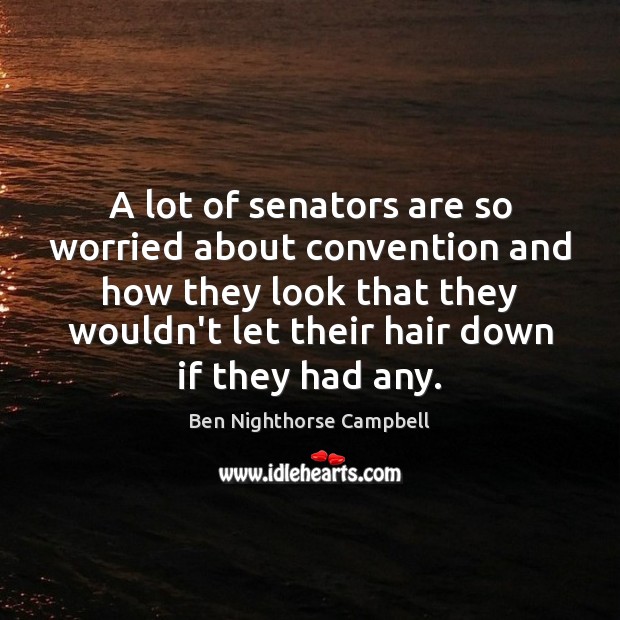 A lot of senators are so worried about convention and how they Image