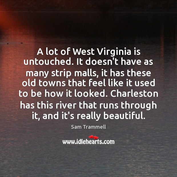 A lot of West Virginia is untouched. It doesn’t have as many Sam Trammell Picture Quote
