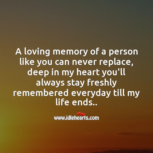 A loving memory of a person Image