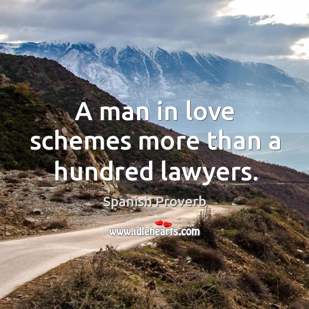 A man in love schemes more than a hundred lawyers. Image