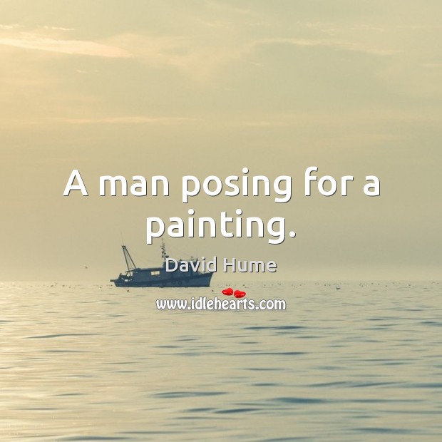 A man posing for a painting. Image