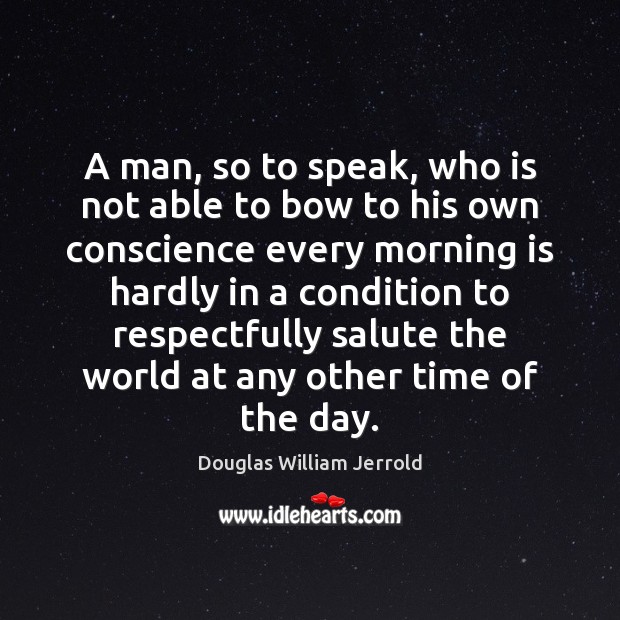 A man, so to speak, who is not able to bow to Image