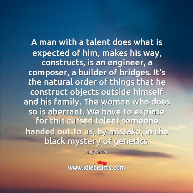 A man with a talent does what is expected of him, makes Image