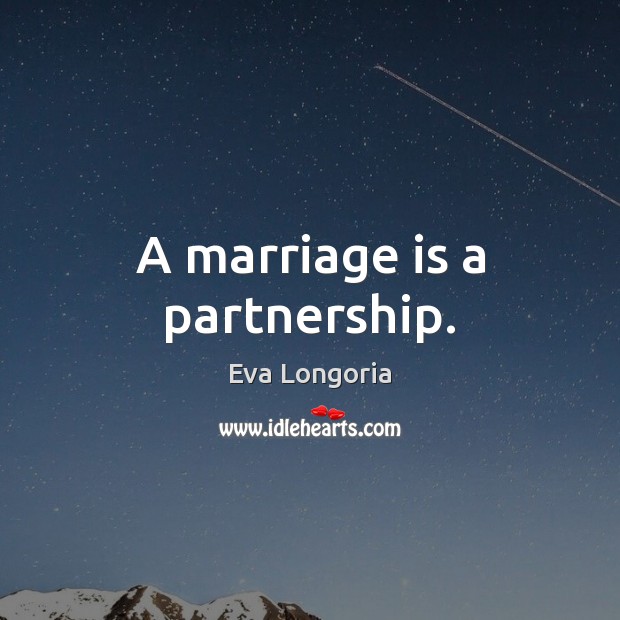 A marriage is a partnership. Image