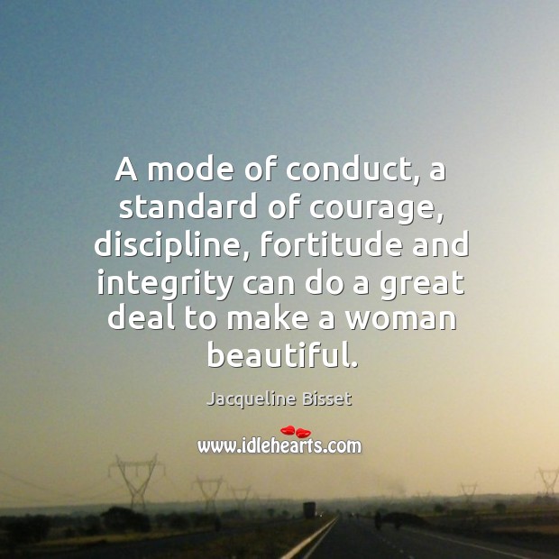 A mode of conduct, a standard of courage, discipline Image