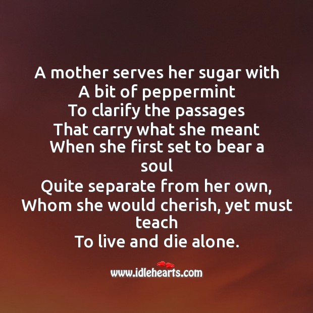 A mother serves her sugar with Image