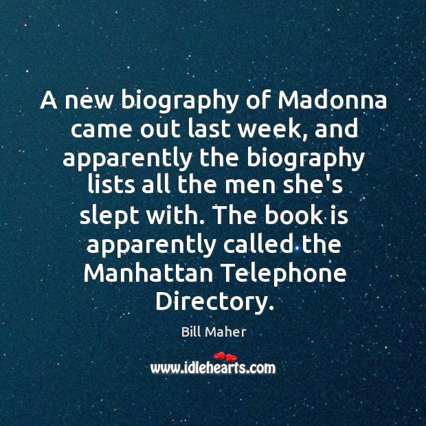 A new biography of Madonna came out last week, and apparently the Image