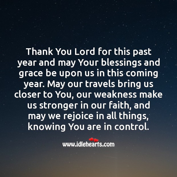A New Year’s Prayer! Thank You God Quotes Image