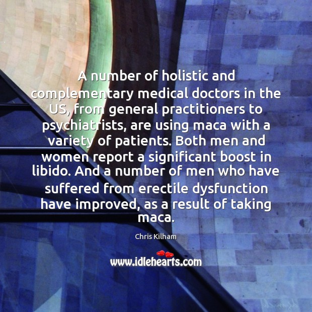 A number of holistic and complementary medical doctors in the US, from 