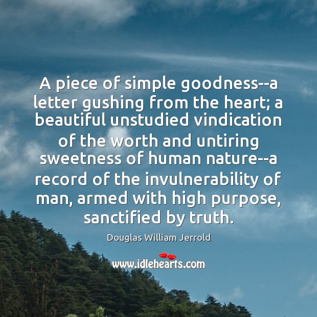 A piece of simple goodness–a letter gushing from the heart; a beautiful Image