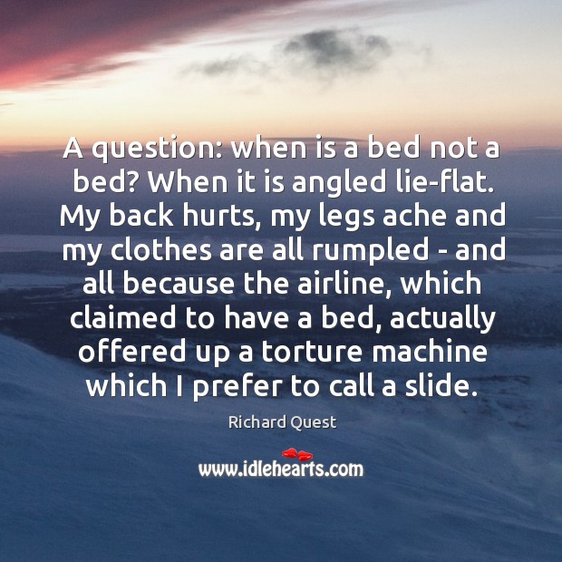 A question: when is a bed not a bed? When it is Image