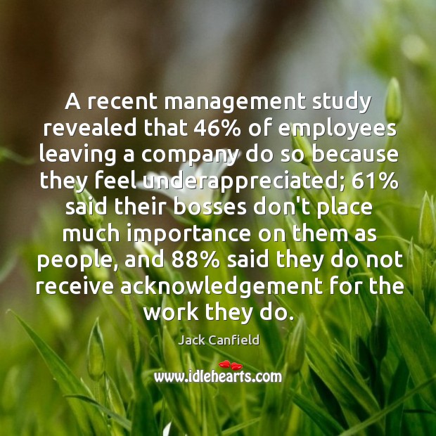 A recent management study revealed that 46% of employees leaving a company do Image