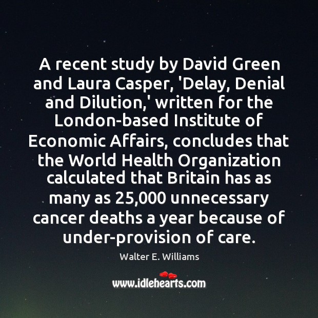 A recent study by David Green and Laura Casper, ‘Delay, Denial and Health Quotes Image