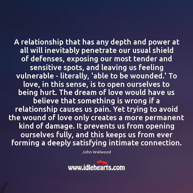 A relationship that has any depth and power at all will inevitably John Welwood Picture Quote