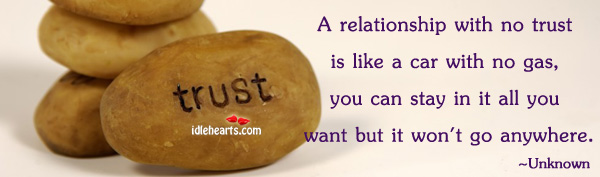 A relationship with no trust is like a. Image