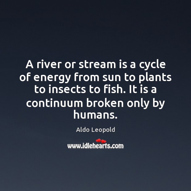 A river or stream is a cycle of energy from sun to Image