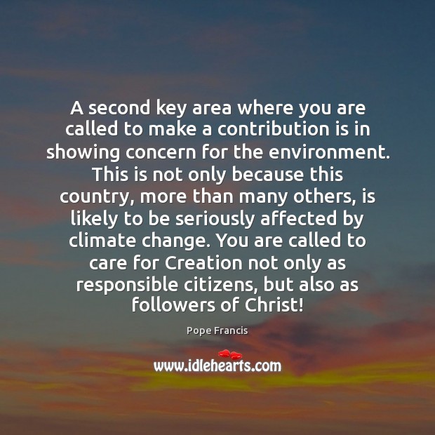 A second key area where you are called to make a contribution Climate Quotes Image
