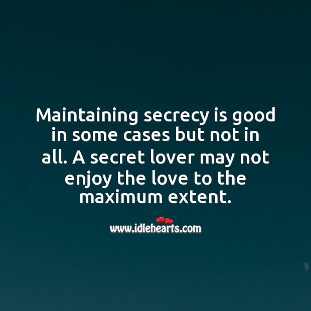 A secret lover Love Messages Image