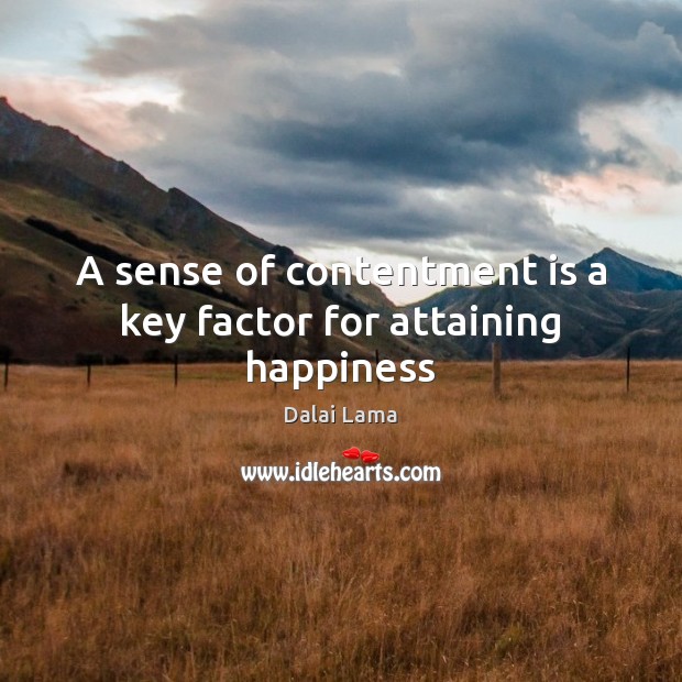 A sense of contentment is a key factor for attaining happiness Image